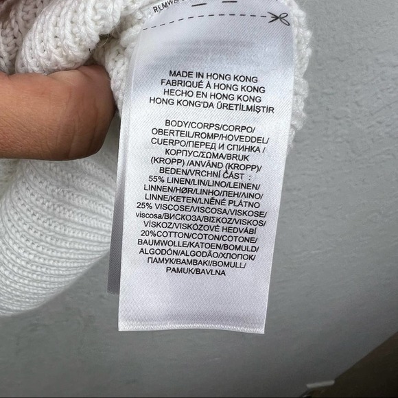 ❤️ Lauren Ralph Lauren Knit White Short Sleeve Top M - Picture 6 of 6